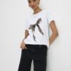 White Sketchy Foil Leopard Bow T-Shirt