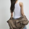 White Sleeveless Ribbed Tank Top