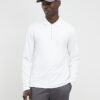 White Slim Fit Textured Polo Shirt