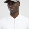 White Slim Fit Textured Polo Shirt