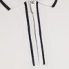White Slim Fit Textured Zip Tipped Polo Shirt