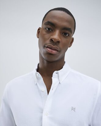 White Slim Fit Washed Shirt