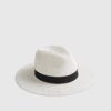 White Straw Fedora Hat