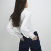 White Tie Detail Long Sleeve Blouse