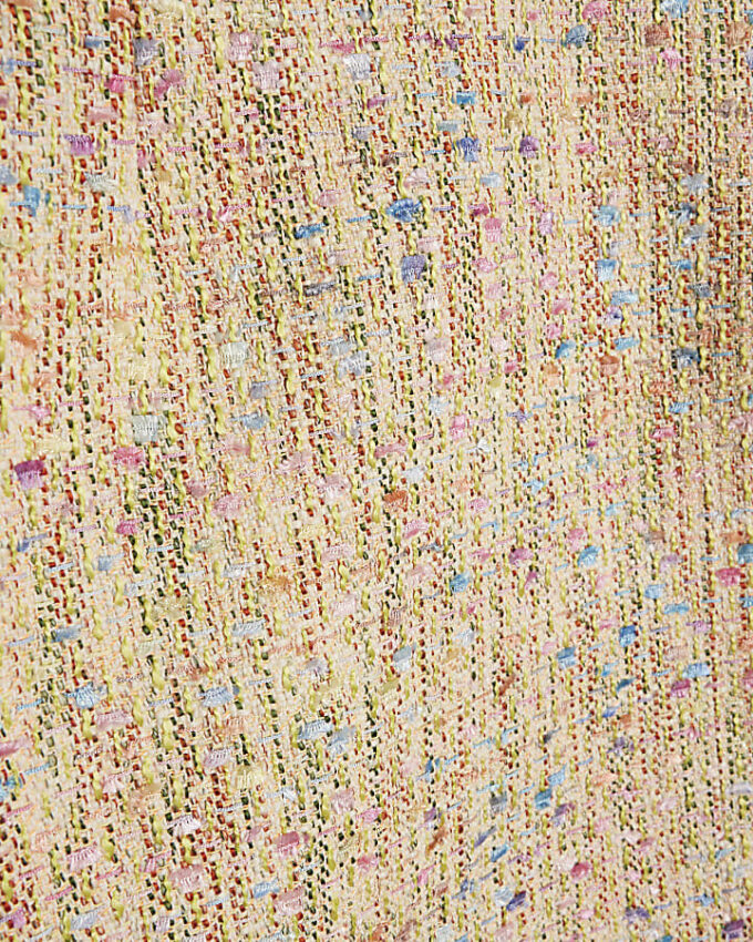 Yellow Boucle Aline Mini Skirt